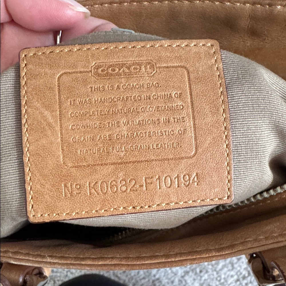 Coach Tan Leather Handbag - Picture 2 of 10